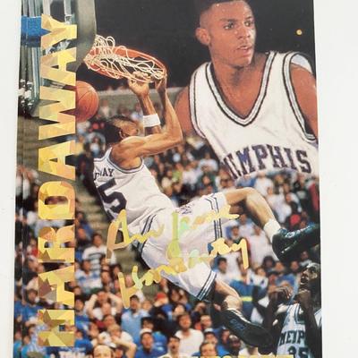 Penny Hardaway Memphis State Tigers Facsimile Signed Basketball Card