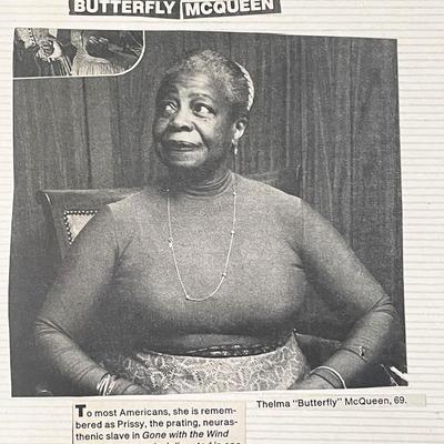 Gone With the Wind Butterfly McQueen photo cut