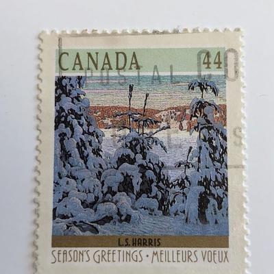 Season's Greetings 1989 Canada Stamp - L.S. Harris Snow II 