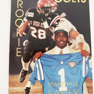Marshall Faulk Colts Rookie Football Card
