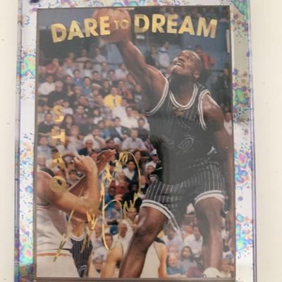 Shaq Dare to Dream Facsimile Signed Framed Basketball Card