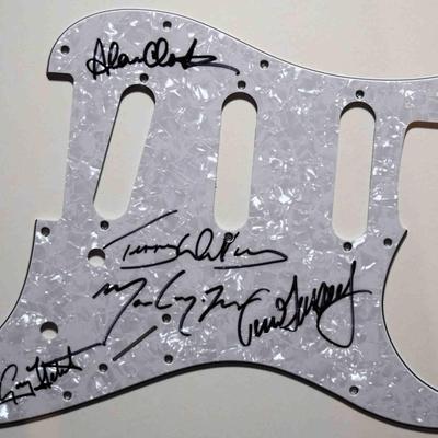 Dire Straits signed pickguard