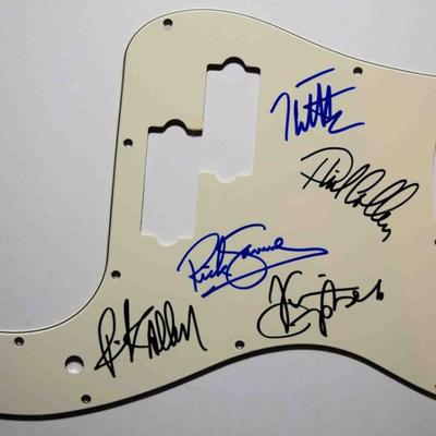 Def Leppard  signed pickguard