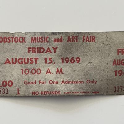 1969 Woodstock ticket