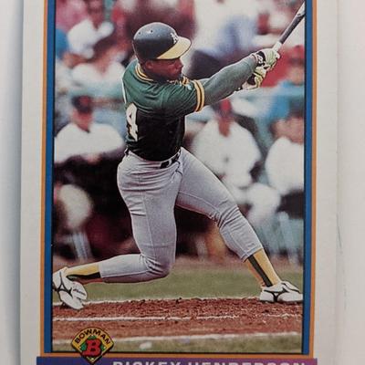 Rickey Henderson Oakland Athletics Bowman Baseball Card