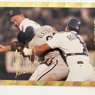 Nolan Ryan Texas Rangers Facsimile Signed Baseball Card 
