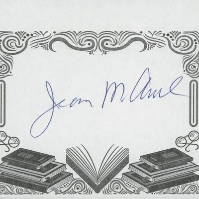 Jean M. Auel signed bookplate 