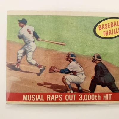 Stan Musial 3,000th Hit Baseball Thrills Card