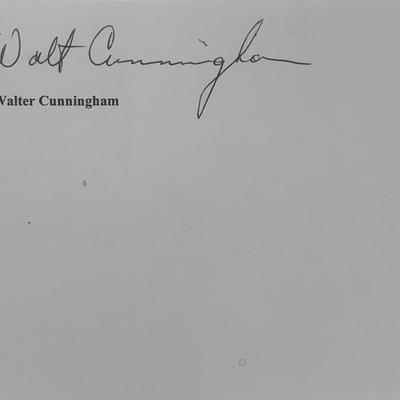 Apollo 7 Astronaut Walter Cunningham original signature 