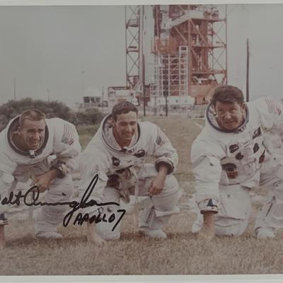 Walt Cunningham signed Apollo 7 photo. GFA Authenticated