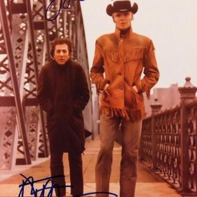 Dustin Hoffman and Jon Voight signed movie photo 