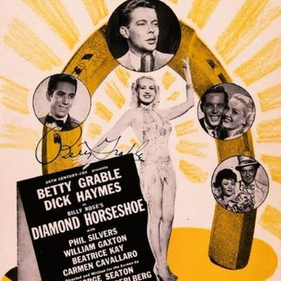 Betty Grable signed sheet music