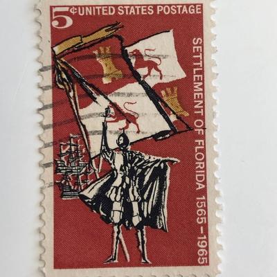 1965 5c Florida Settlement Commemorative  Stamp