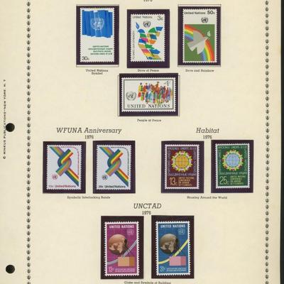 United Nations New York Stamps 1976