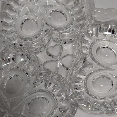 Hofbauer Byrdes Crystal Clear Bird Tricorne 3-Section Relish Dish #30 (DR)