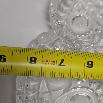 Hofbauer Byrdes Crystal Clear Bird Tricorne 3-Section Relish Dish #30 (DR)