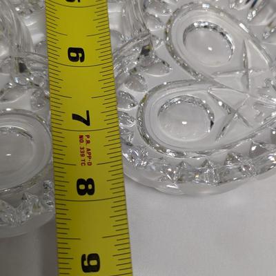 Hofbauer Byrdes Crystal Clear Bird Tricorne 3-Section Relish Dish #30 (DR)