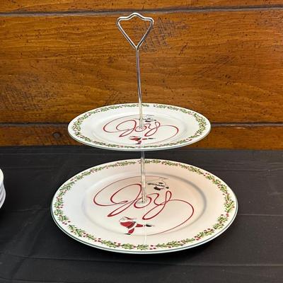 Lot of Christmas Decor including Dessert Plates from William Sonoma, Festive Dish Towels and More!