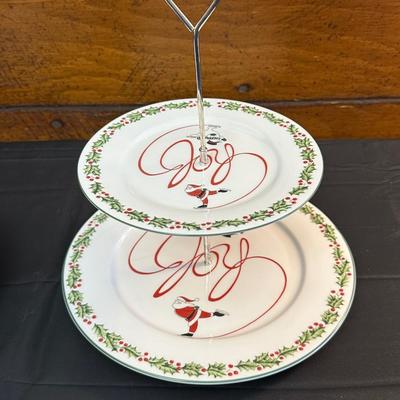 Lot of Christmas Decor including Dessert Plates from William Sonoma, Festive Dish Towels and More!