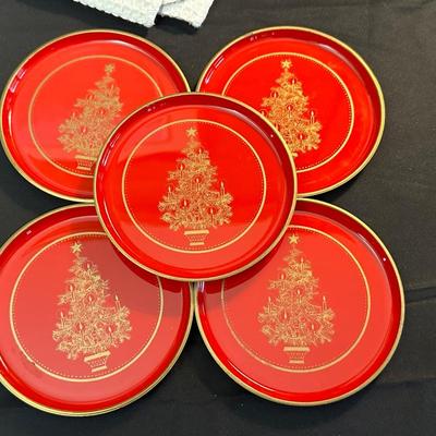 Lot of Christmas Decor including Dessert Plates from William Sonoma, Festive Dish Towels and More!