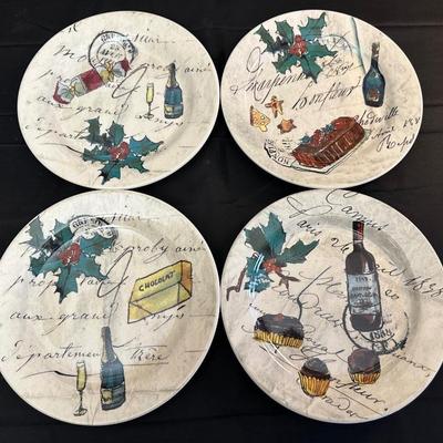 Lot of Christmas Decor including Dessert Plates from William Sonoma, Festive Dish Towels and More!