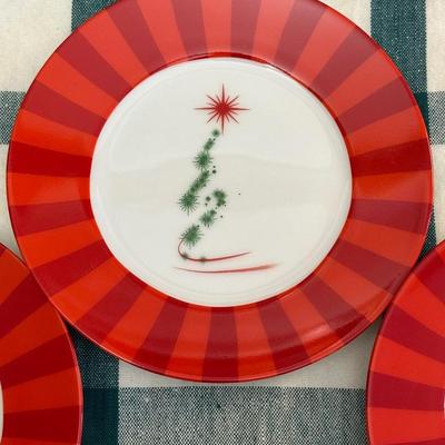 Lot of Christmas Decor including Dessert Plates from William Sonoma, Festive Dish Towels and More!