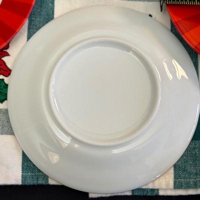 Lot of Christmas Decor including Dessert Plates from William Sonoma, Festive Dish Towels and More!