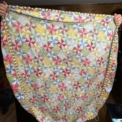 Vintage Hand Sewn Table Cover, Pot Holders and More!