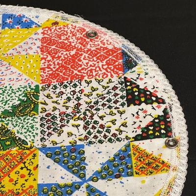 Vintage Hand Sewn Table Cover, Pot Holders and More!