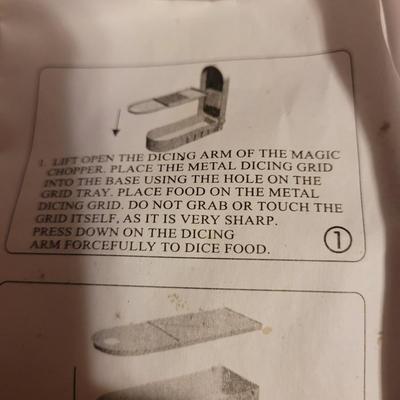 Stockpot, studfinder, funnels, magic chopper