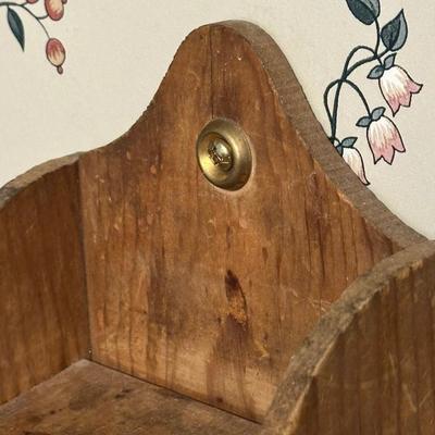 Antique Primitive Wood Salt Box