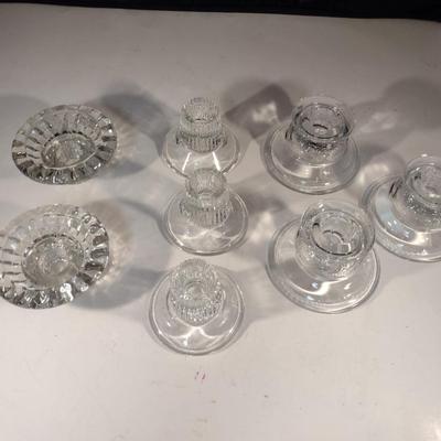 Collection of Glass/Crystal Candle Holders (DR)