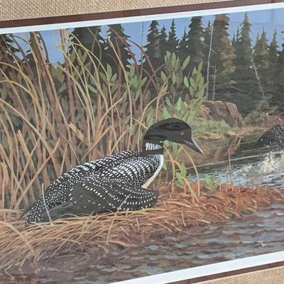Lee LeBlanc Signed Waterfowl Framed/Matted