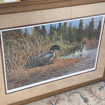 Lee LeBlanc Signed Waterfowl Framed/Matted
