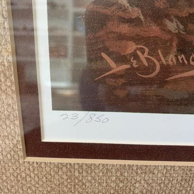 Lee LeBlanc Signed Waterfowl Framed/Matted
