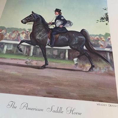 c.1952 Portfolio of Horses 1st Ed Color Lithos Portfolio