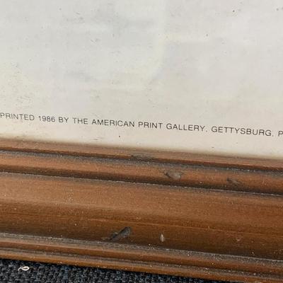 Large Framed Gettysburg Battlefield Map