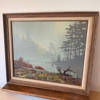 Lee LaBlanc Original Oil On Canvas Waterfowl Landscape Framed/Matted