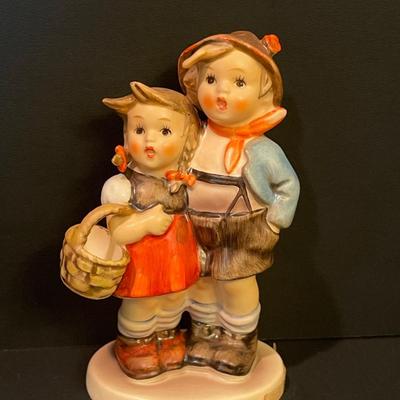 LOT::6 Pair of Adorable Hummels by Goebbel, Wedgewood Plate and Trinket Box, Ceramic Bear by Goebbel, and Porcelain Dogs Figurines