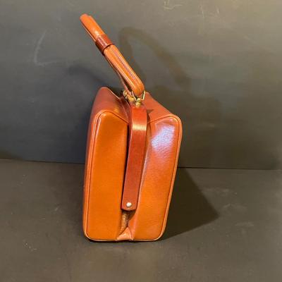 LOT::8 Elegant Vintage Brown Leather Lunch Box Style Purse by Colbentz