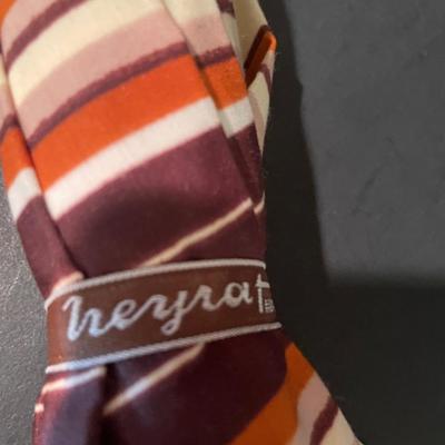 LOT 11: Oscar de la Renta Goldtone Quartz Ladies Wristwatch and Tote Umbrella, Beige Striped Umbrella With Wooden Handle by Neyra, and...