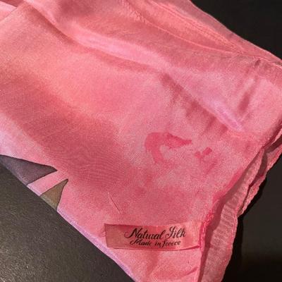 LOT: 12 Shearling Hat and Mittens, Sophia Loren Coffee Table Book, Vintage Brown Leather Powder Compact, and Silk Scarves