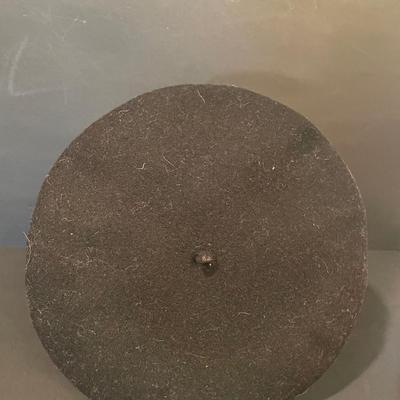 LOT::13 . Black Wool Berets by Mariquina and Elosequi with Red Cashmere Blend Scarf (Made in Scotland)