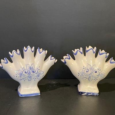 LOT:: 14 Pair of Vintage Elpa Alcobaca Bud Vases, Miniature Candle Holders, Beautiful Embroidered Shawls, and a charming Array of...