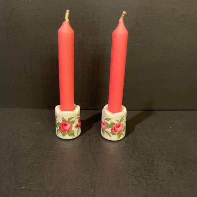 LOT:: 14 Pair of Vintage Elpa Alcobaca Bud Vases, Miniature Candle Holders, Beautiful Embroidered Shawls, and a charming Array of...