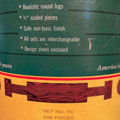 LOT::16 Lincoln and American Log Sets, Both with Accompanying Instructional Booklets