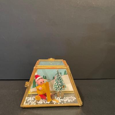 LOT::17 . Smoking Talisman Soldier, Charming Miniature Winter Scene Dioramas, and Musical Manager Scene