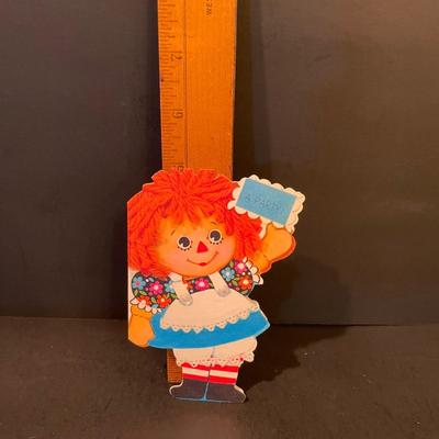 LOT::19 Adorable Array of Raggedy Ann and Andy Mementos Including Party Decorations and Invitations, Commemorative Jewelry, Bed Linens,...