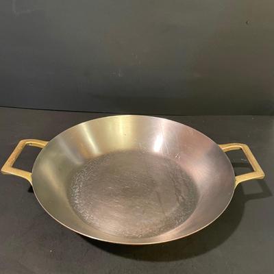 LOT 21: Copper Teapot, Large Hammered Copper Ladle, and Miscellaneous Copper Cookware (3 pc)