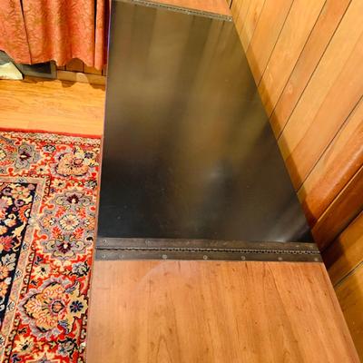 LOT 28: Vintage/Mid Century Flip Top Dry Bar/ Buffett with 3 Drawers